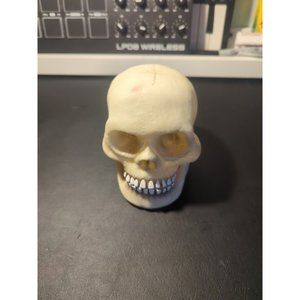 Mini plastic Blow Mold Halloween Skeleton head skull prop decor - Stains - 4.5"